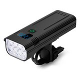 Farol Bike Recarregável 8 Leds Alumínio Forte Luz Branca