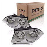 Farol Bora 07 08 09 10 11 12 Foco Duplo Mascara Cromada