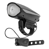 Farol Buzina De Bike Recarregável Usb - Led Branco Potente Cor Preto