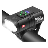 Farol De Bike 2 Led Cree T6 Recarregável Usb Com Medidor