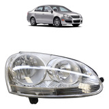 Farol Dianteiro Jetta 2007 2008 A 2010 Máscara Cromada Preto