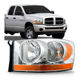 Farol Dodge Ram 2006 A 2007 Cromado Pisca Âmbar Inferior