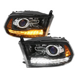 Farol Dodge Ram 2012 - 2016 2017 2018 - Led Black