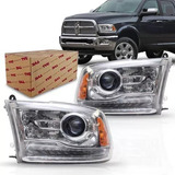 Farol Dodge Ram 2017 2500 Laramie Cromado Elétrico C/led