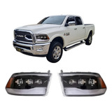 Farol Dodge Ram 2500 2012 A 2018 Full Led Par Triplo Ótico