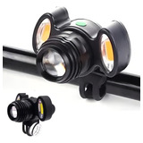 Farol Iluminação Bicicleta Farol 3 Focos Lanterna Bike Mtb