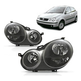 Farol Polo 2002 2003 2004 2005 2006 Foco Duplo Máscara Negra