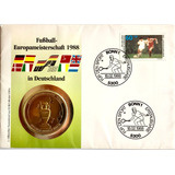 Fdc Com Medalha Oficial Alemanha Eurocopa Futebol 1988