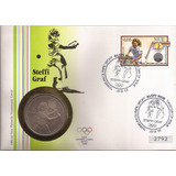 Fdc Steffi Graf Seul 1987 Tênis Com Medalha Comemorativa