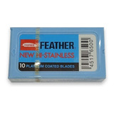 Feather - 10 Pçs Lâminas Barbear Platinum New Hi-stainless 