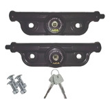 Fechadura Para Porta Basculante Agl Porta Aço Trava Lateral Porta De Aço Comércio Chave Tetra Cor Preto Acabamento Alumínio Com Trinco Inteiro