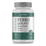 Ferro Quelato Bisglicinato 34mg Lauton Nutrition 60 Comp Sabor Without Flavor