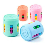 Fidget Toy Latinha Quebra Cabeça Giratória Cubo Anti Stress Cor Azul
