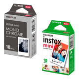 Filme Instax Mini Fujifilm - Combo Colorido E Preto E Branco