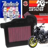 Filtro Ar K&n Kn Vela Ngk Iridium Yamaha Mt09 Mt 09 Tracer