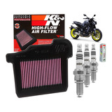 Filtro Ar K&n Kn Vela Ngk Iridium Yamaha Mt09 Mt 09 Tracer