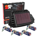 Filtro Ar K&n + Velas Iridium Honda Cb 650 F 650f 6414