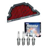 Filtro Ar Rs Rs62040 + 4 Velas Iridium Yamaha Xj6 Xj 6