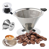 Filtro Coador Café Aço Inox Reutilizavel 103 Sem Usar Papel