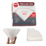 Filtro De Papel Para Café Pacote 100 Un V60--02 - Dolce Home