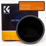 Filtro Nd2 A Nd400 Variável - K&f - 77mm - Envio Do Brasil