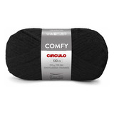 Fio / Lã Comfy 100g - Círculo Cor 8990-preto