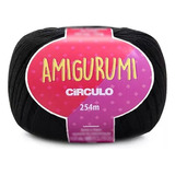 Fio Amigurumi Círculo 254m 100% Algodão 8990 - Preto