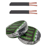 Fio Paralelo Duplo 2x2,5mm Rolo 50 Metros - Cor Preto Preta
