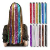 Fios De Ouro Tinsel Hair 99 Cabelo Fios Aplique Holográfico
