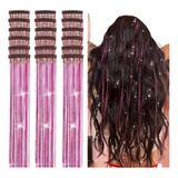 Fios De Ouro Tinsel Hair 99 Fios Aplique Cabelo Holográfico