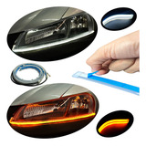 Fita Barra Led 60cm 12v Flexível Farol Drl + Seta Sequencial