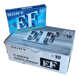 Fita Cassete Sony Ef 60 Caixa 10 Unidades 
