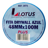 Fita Drywall Azul Lotus 48mmx100m Fibra Vidro