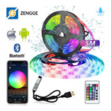 Fita Led 5050 Rgb 16cores Bluetooth Controlador App Ip65