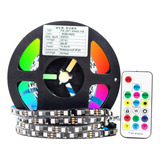 Fita Led Ws2811 5m 300 Leds 12v Preta Ip20 + Controladora Luz Rgb