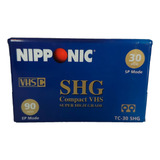 Fita Vhs-c T-30 Shg Nipponic Filmadora Nova Lacrada Virgem
