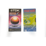 Fita Virgem Vhs Maxell E Tdk T-120 6hrs