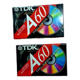 Fitas Cassette Stereo Tdk A60 Low Noise Novas 2 Peças 