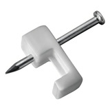 Fixa-fio Gri 1 18/20 Branco + Prego 1,8x25mm C/ 100 Unidades