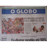 Flamengo Campeão Carioca 2014 Jornal O Globo Poster Interno