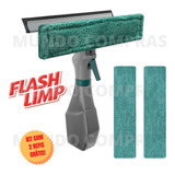 Flash Limp Rodo Limpa Vidro 3 Em 1 Spray Dispenser + 2 Refis