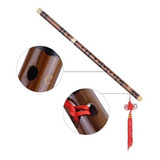 Flauta Chinesa Transversal Clave Dó C Bambu 2 Seções Naruto