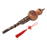 Flauta De Cucurbitácea Hulusi, Bambu, Preta, Chinesa, Feita