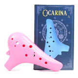 Flauta Ocarina Standard Bs 12 Furos Em C Dó Rosa Pink