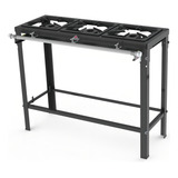 Fogão Industrial 3 Bocas Simples Pms-300n Progás Cor Preto Tipo De Conexão Gás Engarrafado Não Possui