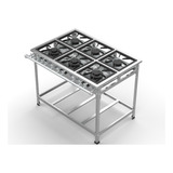 Fogão Industrial 6 Bocas 30x30 P5 Baixa Pressão Em Aço Inox