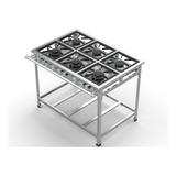 Fogão Industrial Inox 6 Duas Bocas Baixa Pressão Reforçado