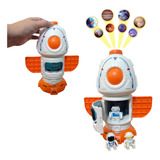 Foguete Espacial Brinquedo Boneco Astronauta Projetor 