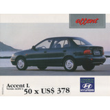 Folder Catálogo Folheto Prospecto Hyundai Accent (hy034)