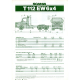 Folder Ficha Tecnica Caminhao Scania T112 Ew 6x4 - 1989